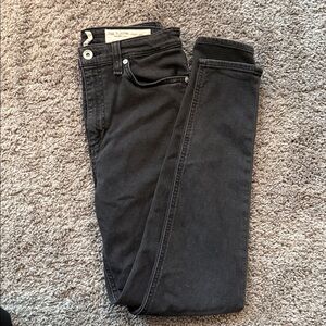Rag & Bone Nina High Rise Ankle Skinny Black Jeans Size 27